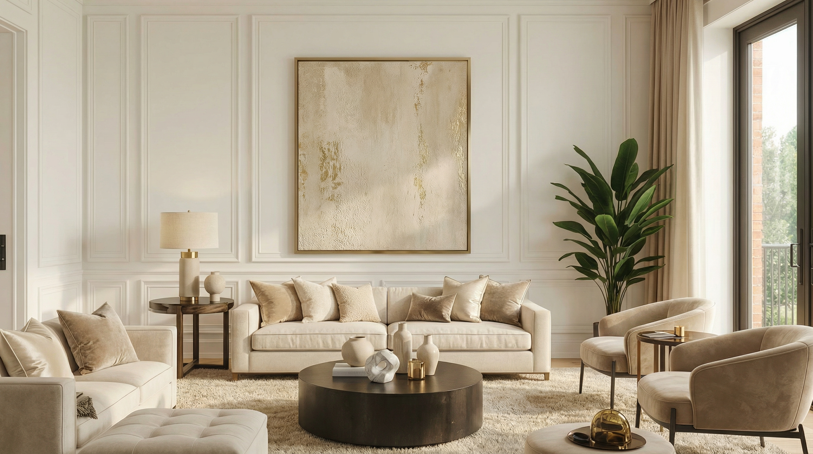 After — Furnished living room